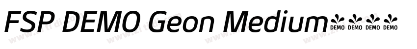 FSP DEMO Geon Medium字体转换